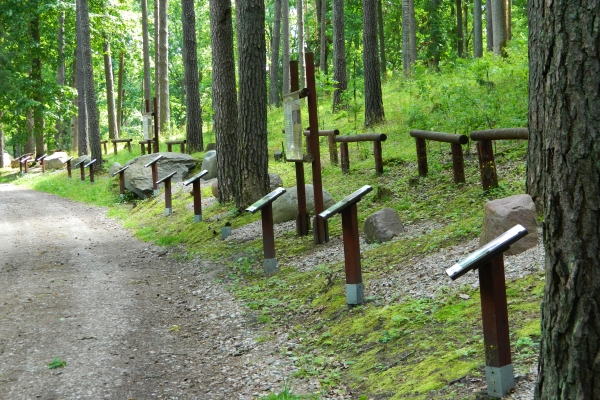 Arboretum w Kudypach - lapidarium geologiczne